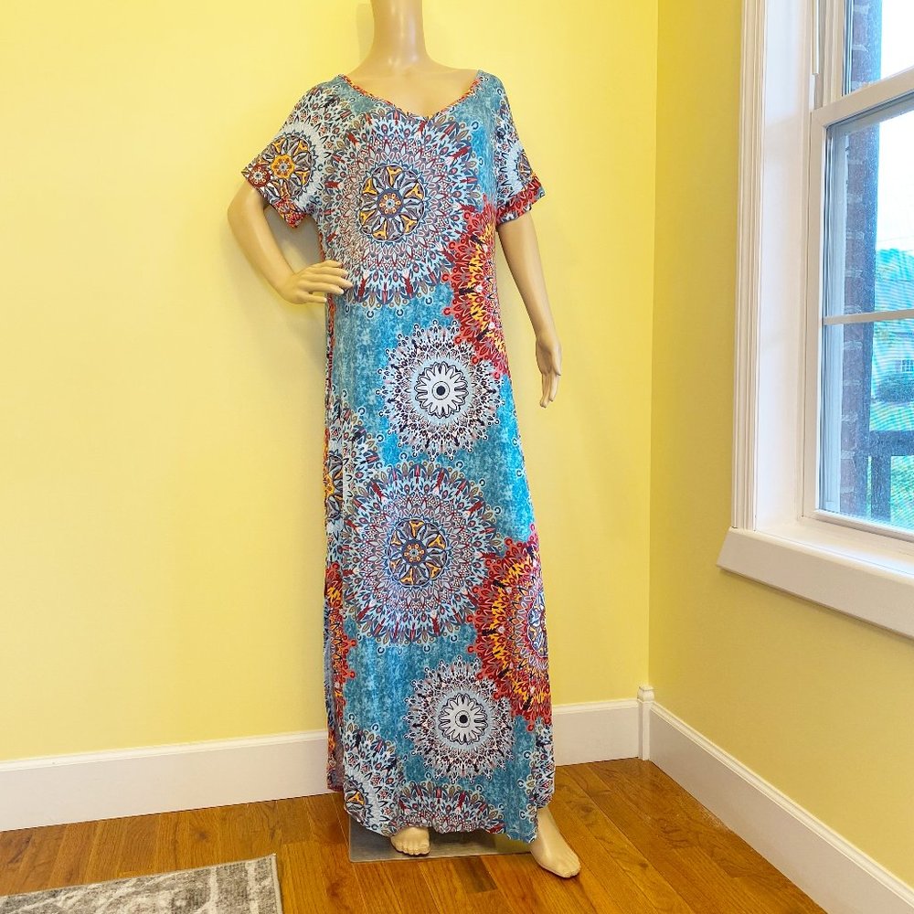 Maxi Dress with Cut-out Back and Side Leg Splits – Size XL